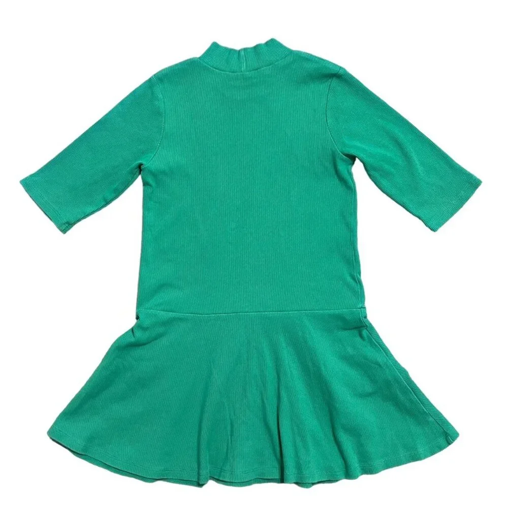 Mini Rodini 116/122 (6-7Y) Green Rib Dance Dress - Picture 2 of 5